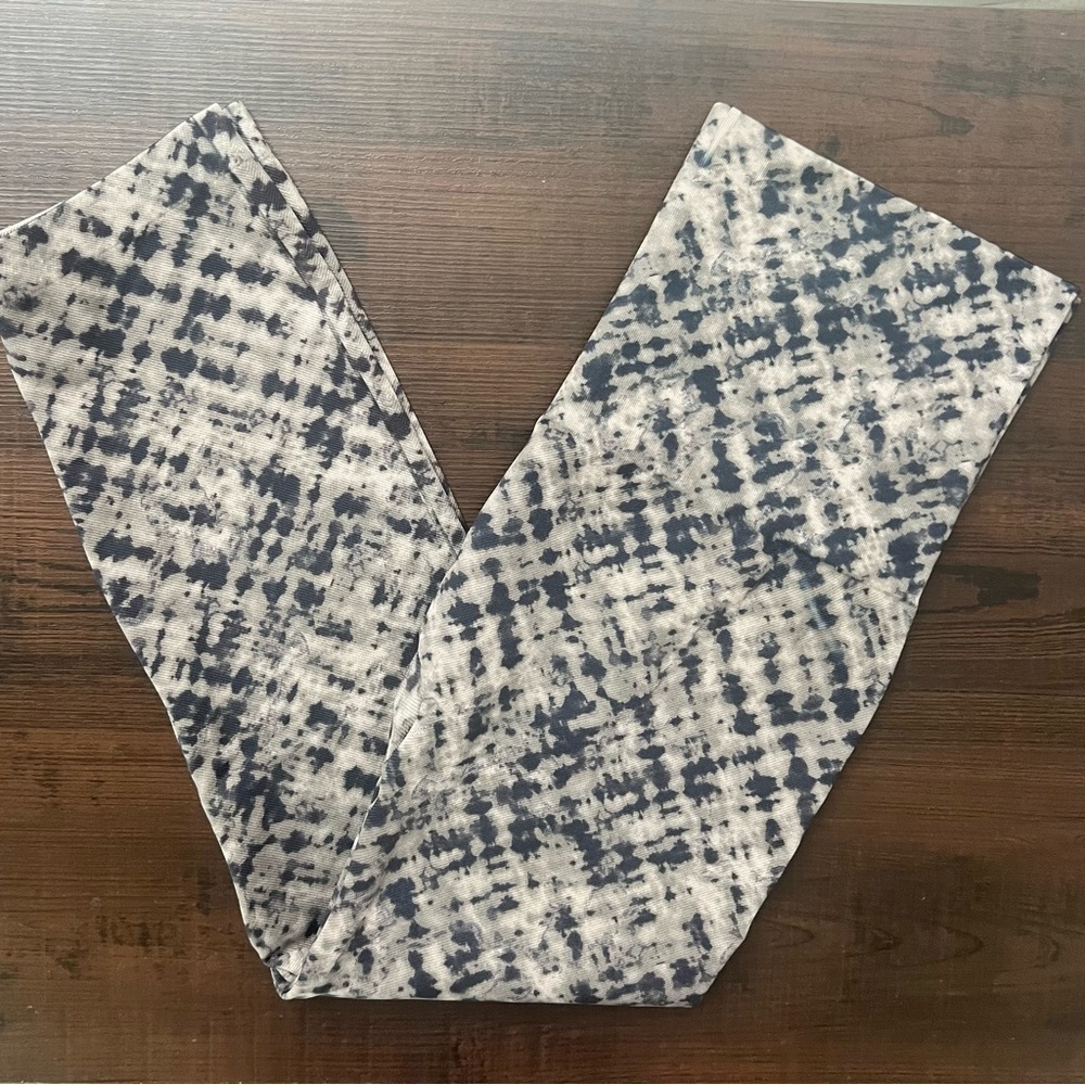 SPANX Black and White Tie-Dye Leggings